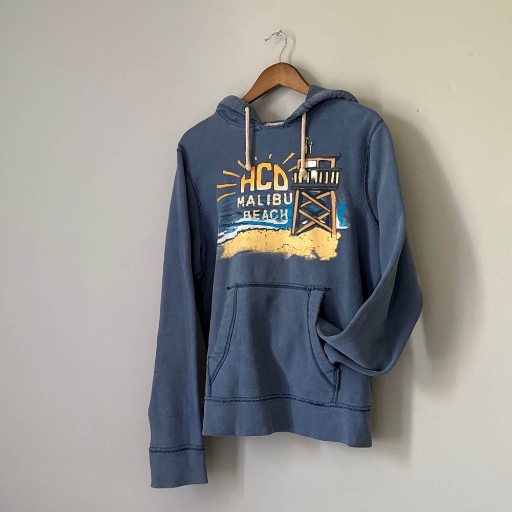 Y2K Vintage Hollister Malibu Beach Graphic Hoodie XL